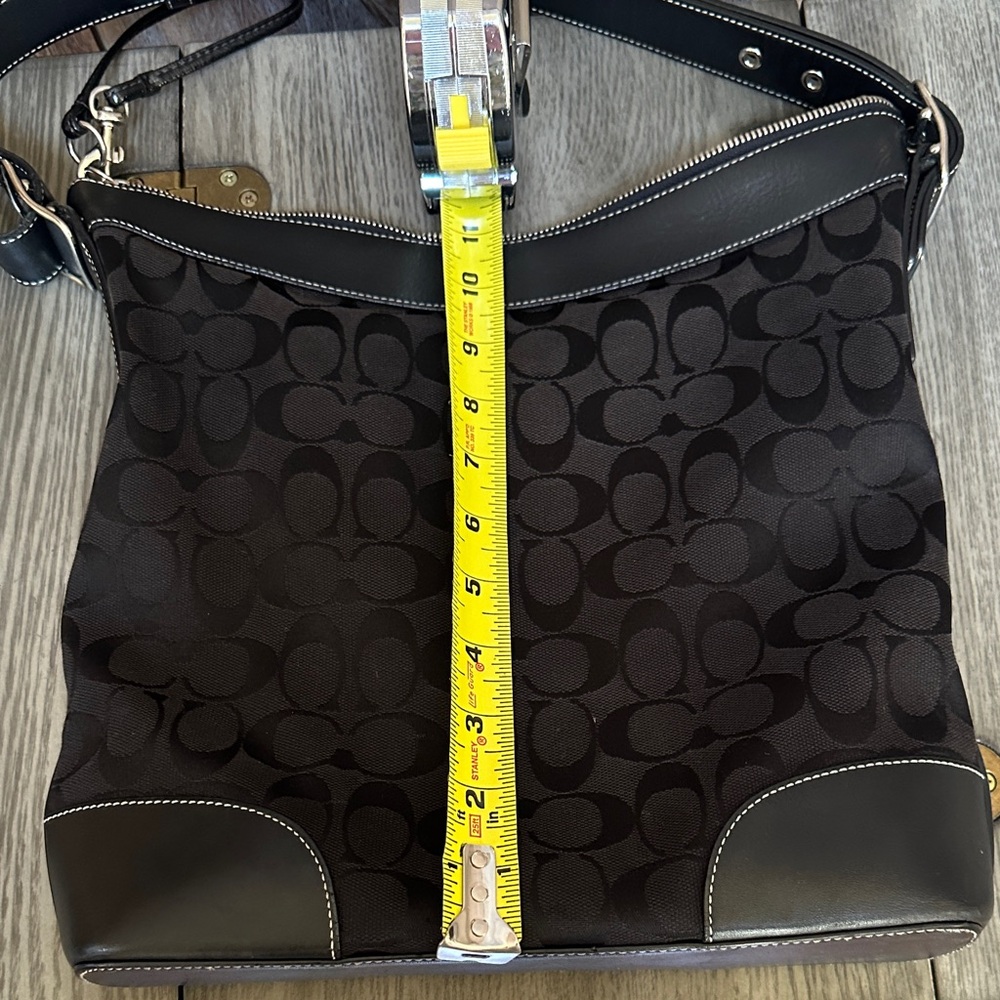Coach Vintage 6346 Chelsea Signature Black Canvas Leather Shoulder Bag - Picture 13 of 14